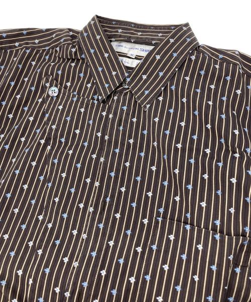 COMME des GARCONS SHIRT（コムデギャルソンシャツ）COMME des GARCONS SHIRT (コムデギャルソンシャツ) ストライプシャツ ブラウン サイズ:Mの古着・服飾アイテム