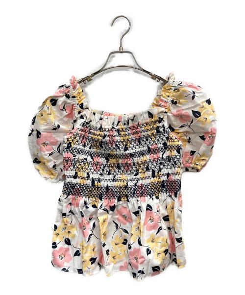 Kate Spade（ケイトスペード）Kate Spade (ケイトスペード) リリィブルームス パフスリーブトップ ピンク サイズ:XSの古着・服飾アイテム