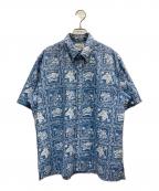 reyn spoonerレイン スプナー）の古着「総柄シャツ」｜ブルー