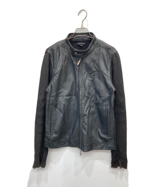 JOSEPH HOMME（ジョゼフ オム）JOSEPH HOMME (ジョゼフ オム) 切替しレザージャケット ブラック サイズ:46の古着・服飾アイテム