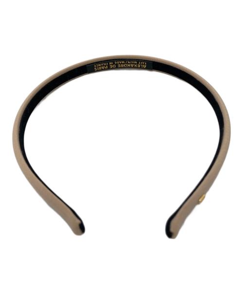 ALEXANDRE de Paris（アレクサンドルドゥパリ）ALEXANDRE de Paris (アレクサンドルドゥパリ) ベロアカチューシャ ベージュの古着・服飾アイテム