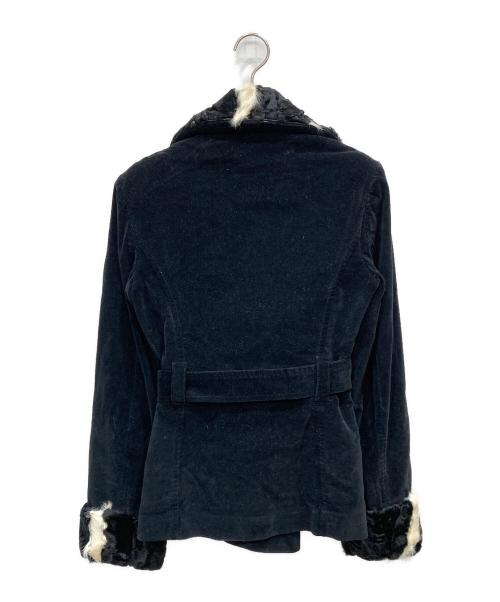 DOLCE & GABBANA（ドルチェ＆ガッバーナ）DOLCE & GABBANA (ドルチェ＆ガッバーナ) ファー切替ベロアジャケット ブラック サイズ:38の古着・服飾アイテム