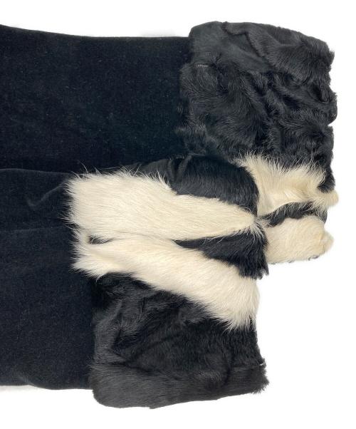 DOLCE & GABBANA（ドルチェ＆ガッバーナ）DOLCE & GABBANA (ドルチェ＆ガッバーナ) ファー切替ベロアジャケット ブラック サイズ:38の古着・服飾アイテム