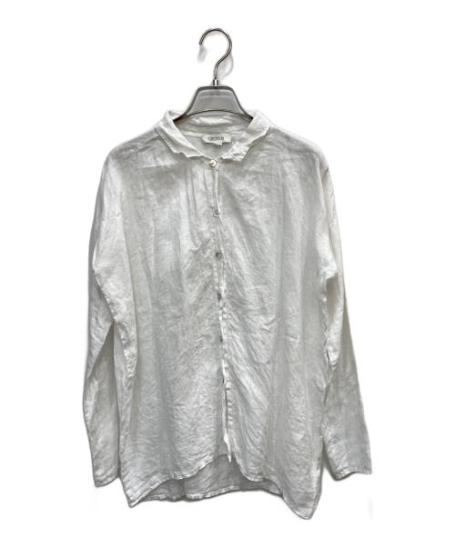 crossley（クロスリー）CROSSLEY (クロスリー) リネンシャツ ホワイト サイズ:XSの古着・服飾アイテム