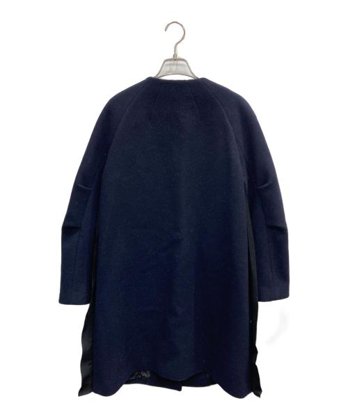 LANVIN en Bleu（ランバンオンブルー）LANVIN en Bleu (ランバンオンブルー) ノーカラーウールコート ネイビー サイズ:36の古着・服飾アイテム
