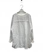 BEARDSLEYビアズリー）の古着「ストライプブラウス」｜ホワイト