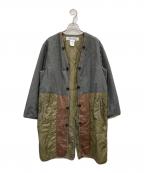 COMME des GARCONS COMME des GARCONSコムデギャルソン コムデギャルソン）の古着「異素材切替ライナーコート」｜グレー×オリーブ