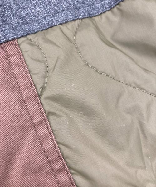 COMME des GARCONS COMME des GARCONS（コムデギャルソン コムデギャルソン）COMME des GARCONS COMME des GARCONS (コムデギャルソン コムデギャルソン) 異素材切替ライナーコート グレー×オリーブ サイズ:ＸＳの古着・服飾アイテム