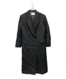 The Frankie shop（フランキーショップ）の古着「oversized double-breasted twill coat」｜ブラック