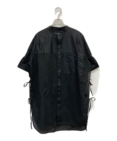 mint designs（ミント デザインズ）mint designs (ミント デザインズ) シルク混コットンレースブラウス ブラック サイズ:2の古着・服飾アイテム