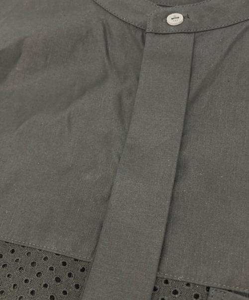 mint designs（ミント デザインズ）mint designs (ミント デザインズ) シルク混コットンレースブラウス ブラック サイズ:2の古着・服飾アイテム