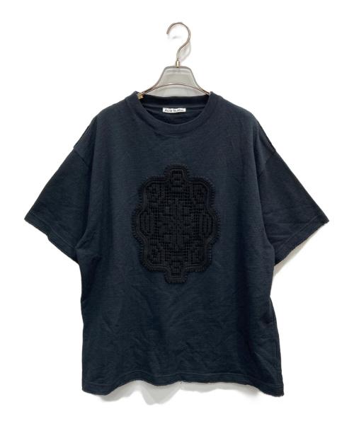 Acne studios（アクネ ストゥディオス）ACNE STUDIOS (アクネ ストゥディオス) Black Oversized t-shirt ブラック サイズ:Sの古着・服飾アイテム