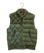 DIESELディーゼル）の古着「ニット切替ダウンベスト」｜グリーン