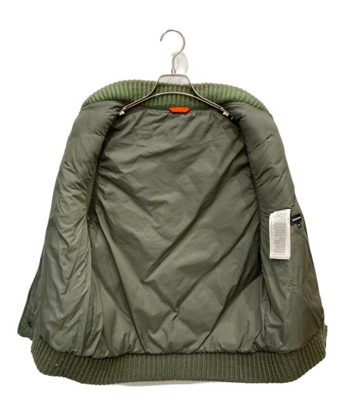 DIESEL（ディーゼル）DIESEL (ディーゼル) ニット切替ダウンベスト グリーン サイズ:Ｍの古着・服飾アイテム