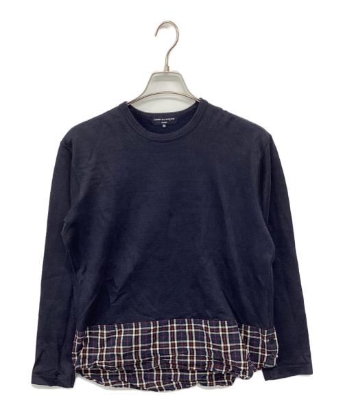 COMME des GARCONS HOMME（コムデギャルソン オム）COMME des GARCONS HOMME (コムデギャルソン オム) ドッキングカットソー ネイビー サイズ:Mの古着・服飾アイテム