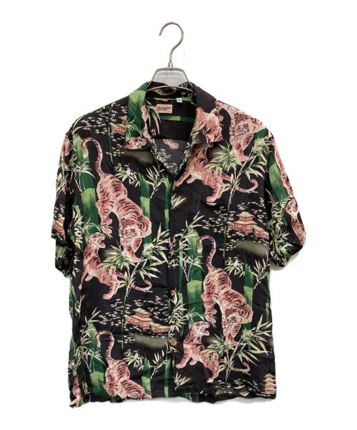 Sun Surf（サンサーフ）Sun Surf (サンサーフ) アロハシャツ ブラック×ピンク サイズ:Lの古着・服飾アイテム