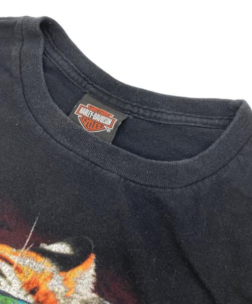 HARLEY-DAVIDSON（ハーレーダビッドソン）HARLEY-DAVIDSON (ハーレーダビッドソン) プリントTシャツ ブラック サイズ:4XLの古着・服飾アイテム