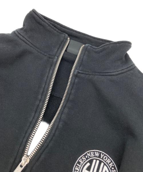 HUF（ハフ）HUF (ハフ) ハーフジップスウェット ブラック サイズ:Lの古着・服飾アイテム