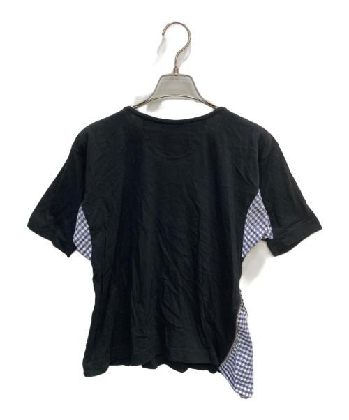 Vivienne Westwood RED LABEL（ヴィヴィアンウエストウッドレッドレーベル）Vivienne Westwood RED LABEL (ヴィヴィアンウエストウッドレッドレーベル) ドッキングジップTシャツ ブラック×ブルー サイズ:2の古着・服飾アイテム