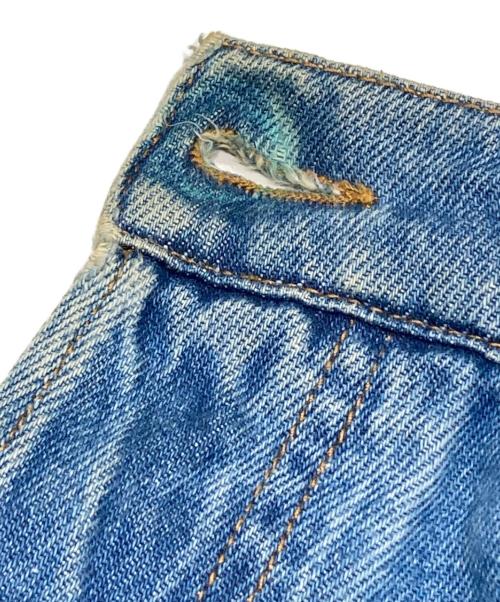 Vivienne Westwood ANGLOMANIA（ヴィヴィアンウエストウッドアングロマニア）VIVIENNE WESTWOOD ANGLOMANIA (ヴィヴィアンウエストウッドアングロマニア) スクイグル柄ロールアップデニムパンツ インディゴ サイズ:W28の古着・服飾アイテム