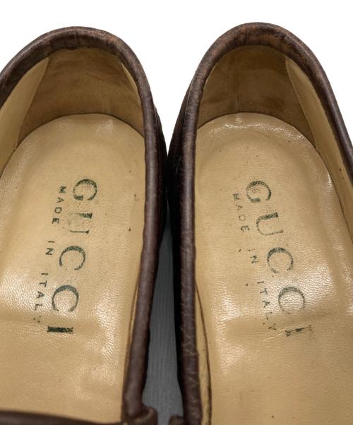 GUCCI（グッチ）GUCCI (グッチ) スエードホースビットローファー ブラウン サイズ:39の古着・服飾アイテム
