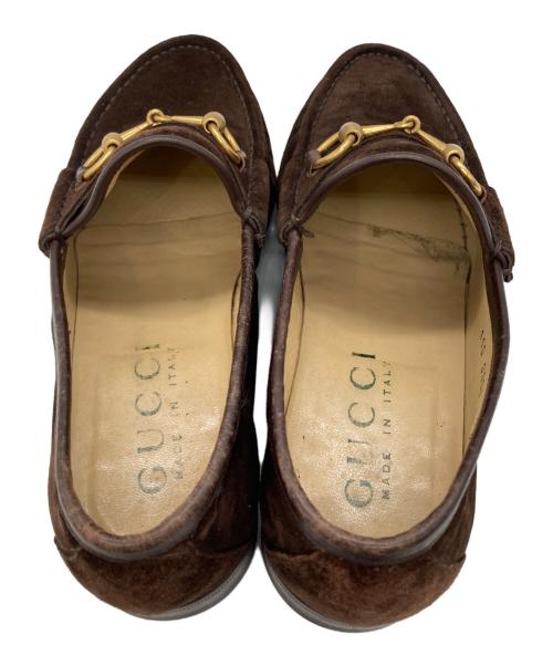 GUCCI（グッチ）GUCCI (グッチ) スエードホースビットローファー ブラウン サイズ:39の古着・服飾アイテム
