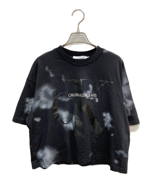 Calvin Klein Jeans（カルバンクラインジーンズ）Calvin Klein Jeans (カルバンクラインジーンズ) プリントTシャツ ブラック サイズ:Mの古着・服飾アイテム
