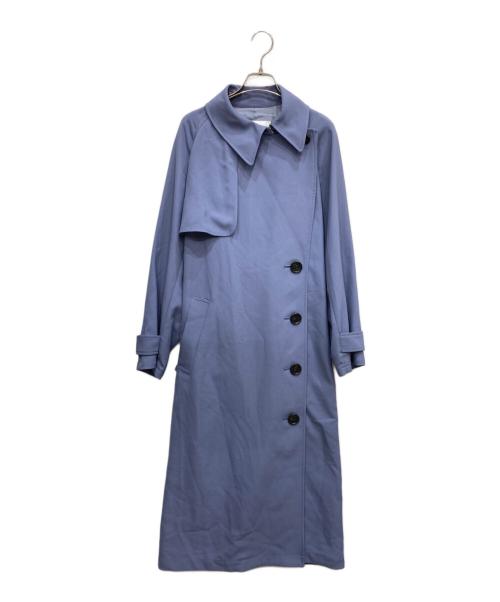 LE CIEL BLEU（ルシェルブルー）LE CIEL BLEU (ルシェルブルー) アシンメトリートレンチコート ブルー サイズ:Sの古着・服飾アイテム
