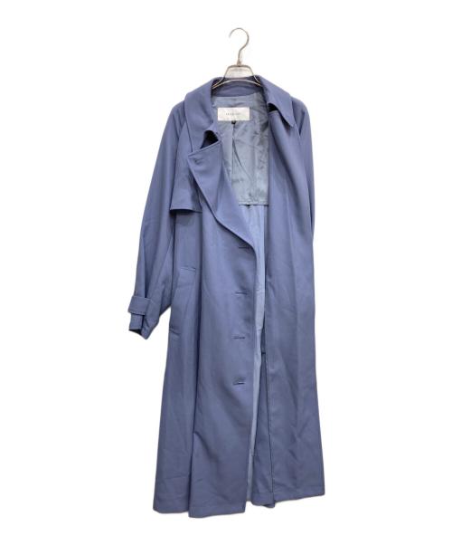 LE CIEL BLEU（ルシェルブルー）LE CIEL BLEU (ルシェルブルー) アシンメトリートレンチコート ブルー サイズ:Sの古着・服飾アイテム