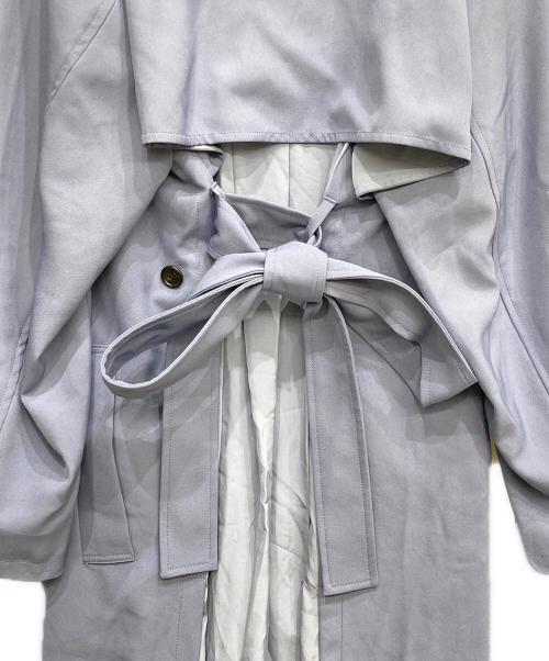 LE CIEL BLEU（ルシェルブルー）LE CIEL BLEU (ルシェルブルー) アシンメトリートレンチコート ブルー サイズ:Sの古着・服飾アイテム