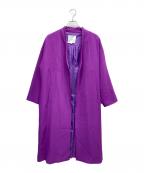 UN3D.アンスリード）の古着「BACK PLEATS CT/バックプリーツコート」｜パープル