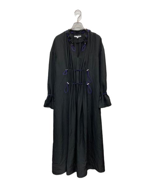 UN3D.（アンスリード）UN3D. (アンスリード) ドローストリングワンピース ブラック サイズ:36の古着・服飾アイテム