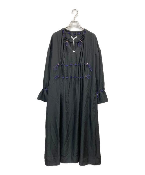 UN3D.（アンスリード）UN3D. (アンスリード) ドローストリングワンピース ブラック サイズ:36 未使用品の古着・服飾アイテム