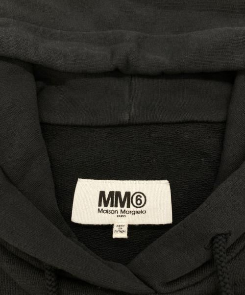 MM6 Maison Margiela（エムエムシックスメゾンマルジェラ）MM6 Maison Margiela (エムエムシックスメゾンマルジェラ) 切りっぱなしオーバーサイズパーカー ブラック サイズ:Mの古着・服飾アイテム