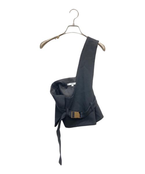 UN3D.（アンスリード）UN3D. (アンスリード) ワンショルダービスチェ ブラック サイズ:36の古着・服飾アイテム