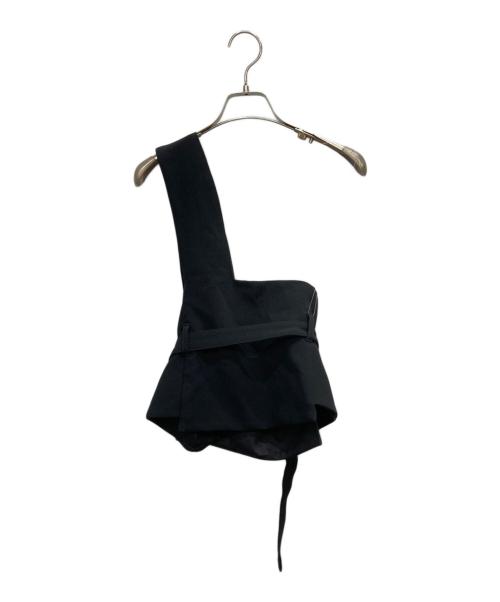 UN3D.（アンスリード）UN3D. (アンスリード) ワンショルダービスチェ ブラック サイズ:36の古着・服飾アイテム