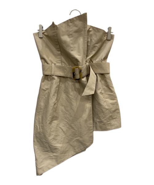 UN3D.（アンスリード）UN3D. (アンスリード) ロングビスチェ ベージュ サイズ:38の古着・服飾アイテム