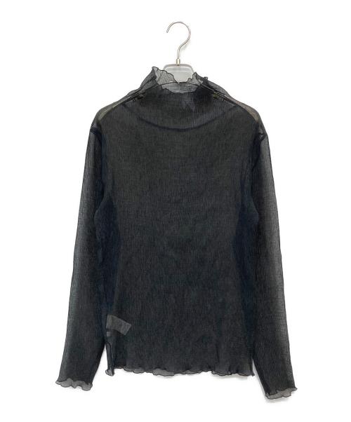 UN3D.（アンスリード）UN3D. (アンスリード) ハイネックシアーカットソー ブラック サイズ:FREEの古着・服飾アイテム