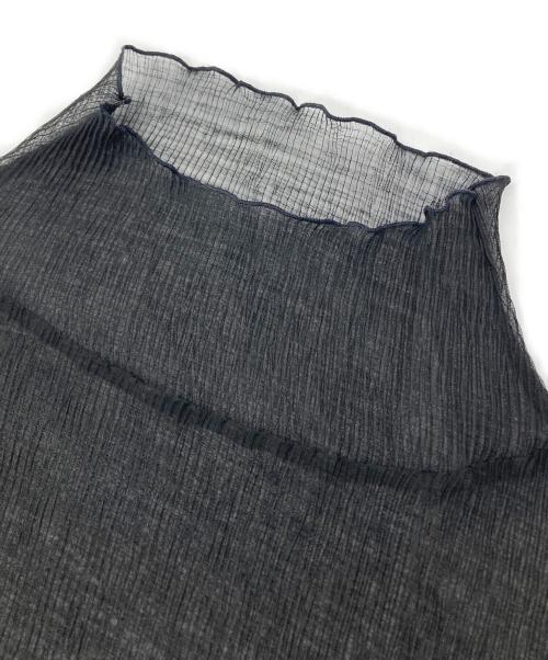 UN3D.（アンスリード）UN3D. (アンスリード) ハイネックシアーカットソー ブラック サイズ:FREEの古着・服飾アイテム