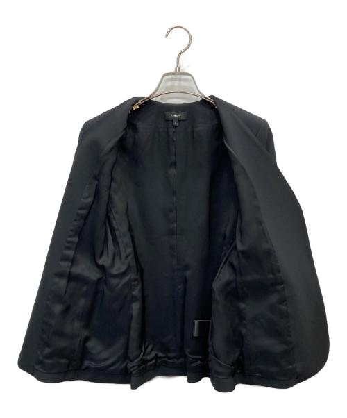 theory（セオリー）theory (セオリー) ノーカラージャケット ブラック サイズ:2の古着・服飾アイテム