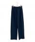 CLANE（クラネ）の古着「RIB STRIPE TUCK PANTS」｜ネイビー
