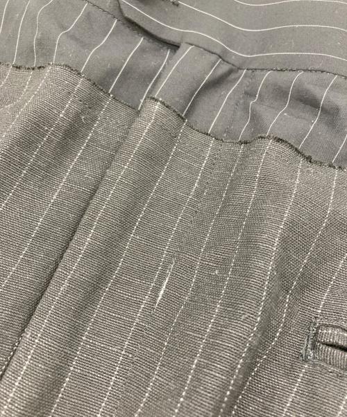 JANE SMITH（ジェーンスミス）JANE SMITH (ジェーンスミス) COTTON SILK HERRINGBONE COMBINATION SLIT SKIRT ブラック サイズ:36 未使用品の古着・服飾アイテム