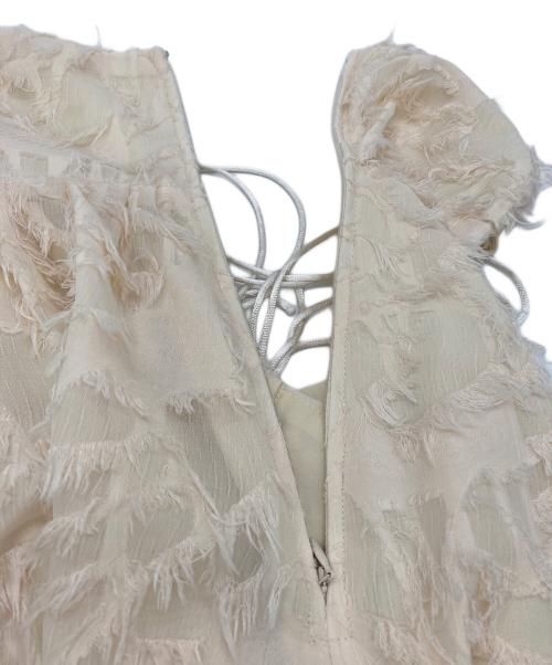 RAY BEAMS（レイ ビームス）RAY BEAMS (レイ ビームス) フリンジフレアキャミワンピース アイボリー サイズ:１の古着・服飾アイテム