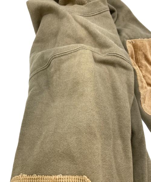 Champion（チャンピオン）Champion (チャンピオン) エルボーパッチリバースウィーブスウェット オリーブ サイズ:Lの古着・服飾アイテム