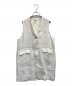 IENAイエナ）の古着「リネンアセテートコクーンジレ」｜ホワイト