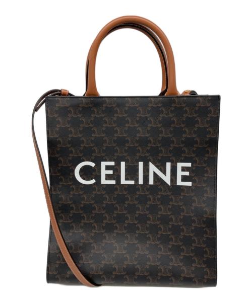 CELINE（セリーヌ）CELINE (セリーヌ) トリオンフ スモール バーティカル カバ トートバッグ サイズ:スモールの古着・服飾アイテム