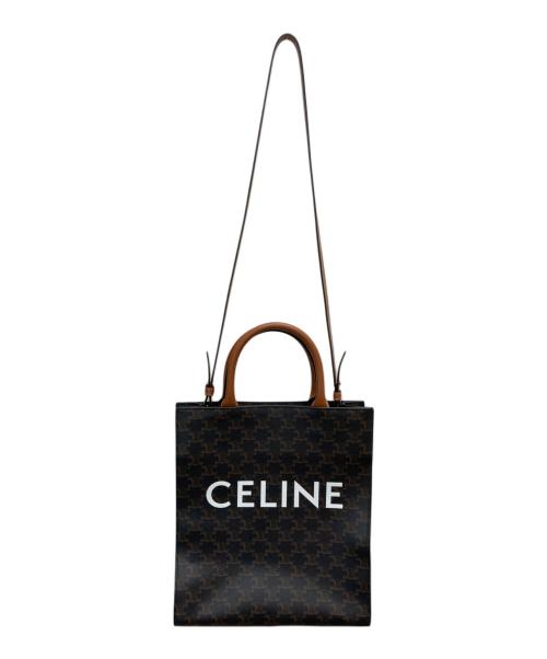 CELINE（セリーヌ）CELINE (セリーヌ) トリオンフ スモール バーティカル カバ トートバッグ サイズ:スモールの古着・服飾アイテム