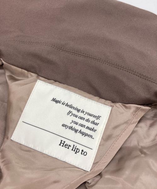 HER LIP TO（ハーリップトゥ）HER LIP TO (ハーリップトゥ) Belted Dress Trench Coat ブラウン サイズ:Mの古着・服飾アイテム