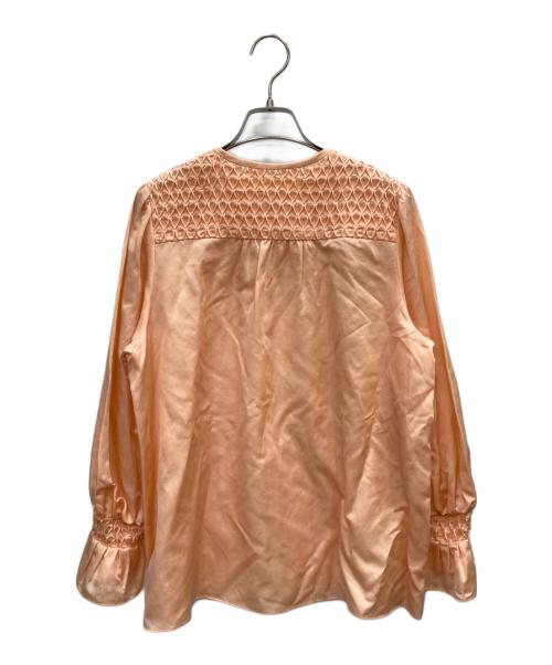 BALLSEY（ボールジィ）BALLSEY (ボールジィ) コットンシルクサテン アートタックブラウス ピンク サイズ:36 未使用品の古着・服飾アイテム