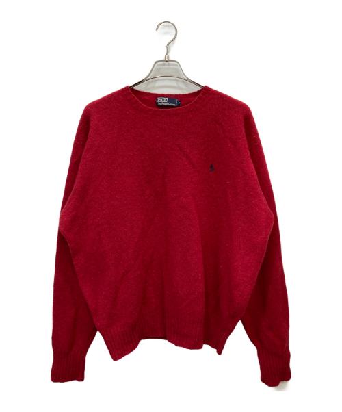 POLO RALPH LAUREN（ポロ・ラルフローレン）POLO RALPH LAUREN (ポロ・ラルフローレン) ラムウールニット レッド サイズ:XXLの古着・服飾アイテム